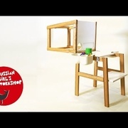 Meuble combiné pour bambin : bureau, chaise, tour