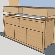 Meuble sans le plan maçonné