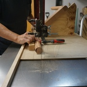 Découpe d'un biseau.