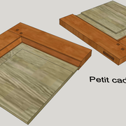 Détail d'un élément assemblé a petit cadre .