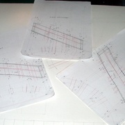 Tracé des  épure stéréotomiques des limons et mains courantes débillardées