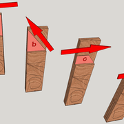 **4/** Analyse physique des enlèvements par sciages d'une joue de tenon .