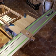 Placement du rail pour la coupe à 45°