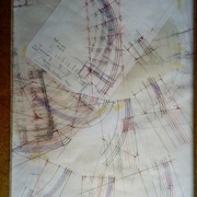 épure des sections sur la vue de dessus et l'élévation