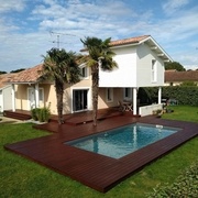 Platelage pin finition Rubio choco.