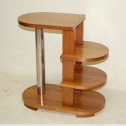 Table de fumeur Art déco (paquebot) en dérivé plaqué et métal chromé attribuée à Jacques Adnet https://www.anticstore.com