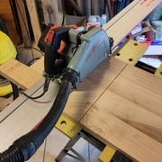 J'ai sorti la Mafell pour faire les traits de scies.