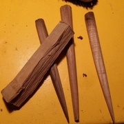 Chevilles maison, avant et après rabotage