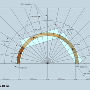 Vue en plan et tracés des capables