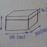 Dimensions externes de la caisse en mm (dimensions internes)