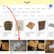 Première image de la vitrine d'une création sur Google