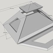 La pyramide irrégulière tronquée et pénétrée désirée en un volume fini !
