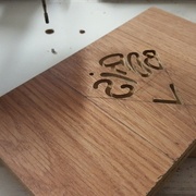 Le gabarit à copier grâce au pion dans la table