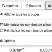 Mémorisation des numéros de pièces pour toute la fiche