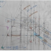 Superposition de la vue en plan et de l'élévation pour le traçage de le section 5