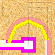 détail du tracé des capables pour les parties cintrées