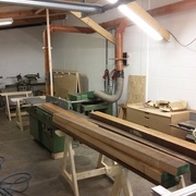 6 refendages de 150 x 65 x 2m15 en Hafzélia + 1 refendage idem refendu en deux