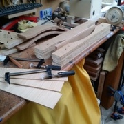 Réalisation des dossiers en contreplaqué de chêne de 4mm