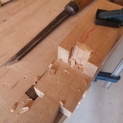 J'ai approfondi legerement les tracés au ciseau pour bien les voir