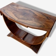Console art déco (cintrage lamellé collé et placage) https://www.brocantelab.com