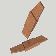 La pièce d'apprentissage, sciage de tenons