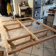 Essaie d'assemblage à blanc, avant les dominos.