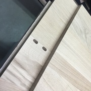 Fraisage dans la partie supérieure pour le passage des domino's de la traverse centrale