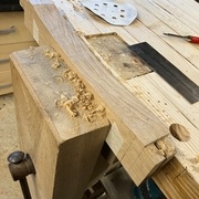 Courbure des traverses, ajustées au racloir