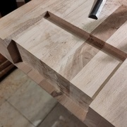 Équarissage terminé. Je suis content, c'est propre.