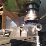 mise en appui du vérin sous la pièce