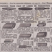 Manufrance 1935 : pierres à affûter les outils tranchants et les lames fines