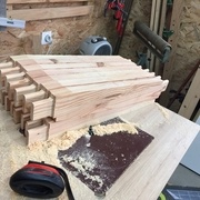 preparation des équerres pour ranger le bois