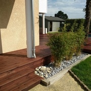 Traverses chêne pour bacs a bambous.