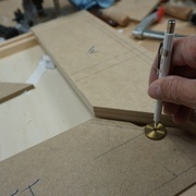 Patron de la traverse - Marquage de la découpe.