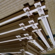 Détail de charpente contemporaine japonaise  https://www.pinterest.fr