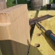 Découpe à la scie à dos des petites extrémités.