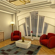 Salon art déco (cubiste) https://www.riverbendhome.com