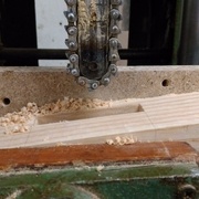 réalisation des mortaise pour la grande traverse basse