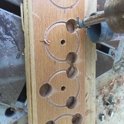 Perçage sur les repères.