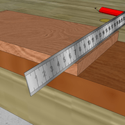 **7/** Les droit des entailles et des pentes sont ajustée puis vérifiées avec le réglet .