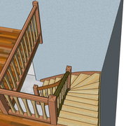 L escalier fini vu depuis l étage