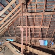 Etaiement après le démontage du bricole (du coup on voit bien qu'il manque une ferme!)