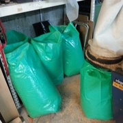 Environs 500 litres de copeaux...