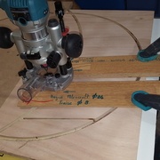 Défonceuse avec bague à copier et fraise de Ø3.2