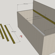 Les coupes triangulées, nous permette d'utiliser des bois trop courts ( ex ci dessous sur des solivettes)