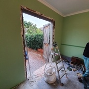 dépose de l'ancienne porte