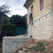 Emplacement de la future terrasse sur pilotis
