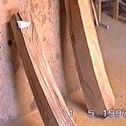 deux portions de main courante courbe executée brute