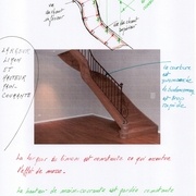 La largeur du limon conservée,  hauteur de main-courante constante.
