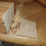 Tronçonnage du bout du chevron